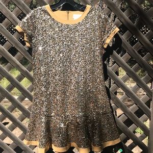 American Girl Gold Sequin Dress